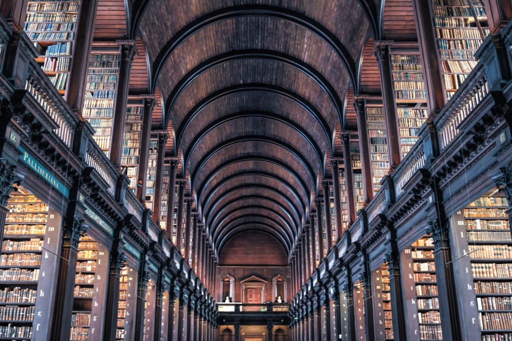 University library filled with books for students